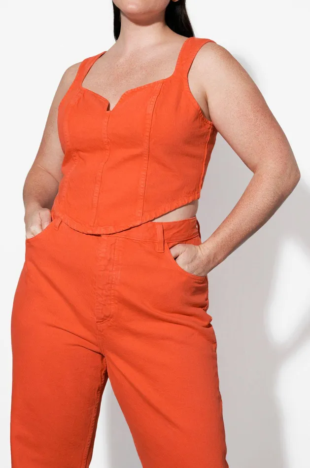 Shop Pants Mara Hoffman Georgina Pant Orange Shop Pants Mara Hoffman Georgina Pant Orange