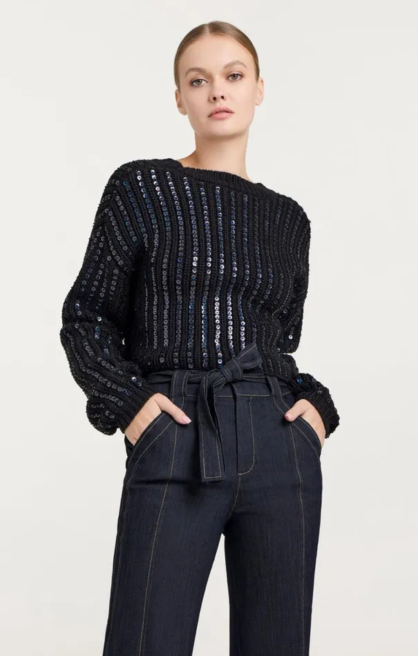 Shop Phoebe Pullover Navy Cinq Sept Long Sleeve Tops