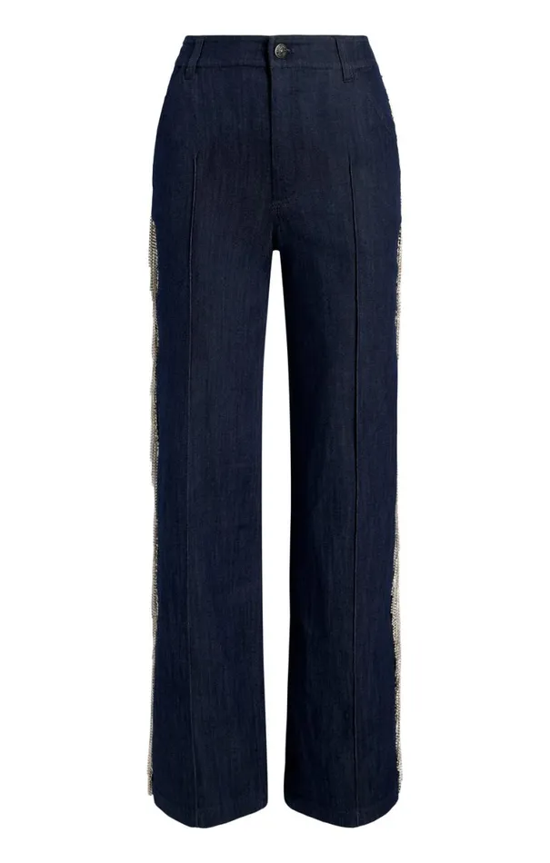 Shop Rhinestone Dara Pant Indigo Cinq Sept Denim