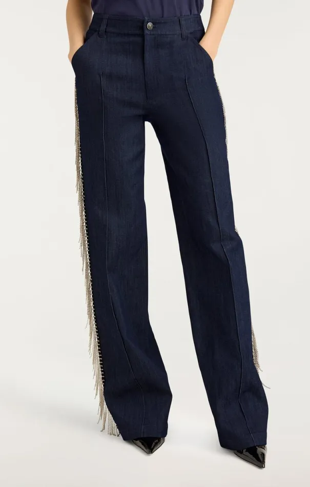 Shop Rhinestone Dara Pant Indigo Cinq Sept Denim