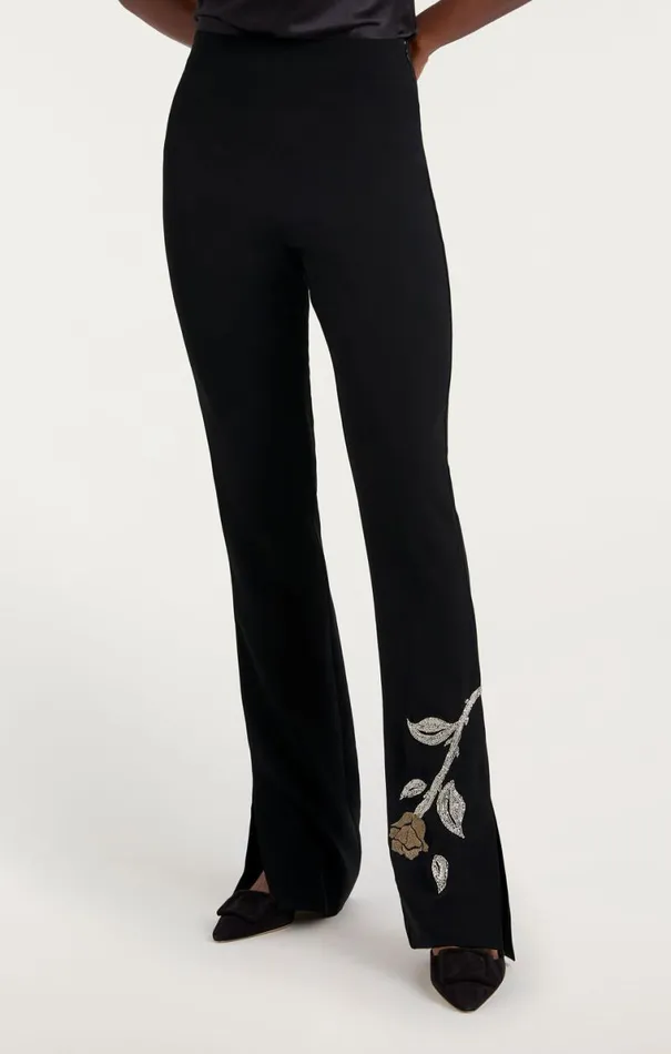 Shop Rose Embellished Eva Pant Black Cinq Sept Pants