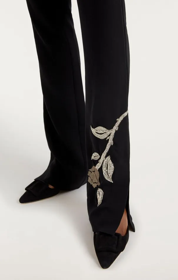 Shop Rose Embellished Eva Pant Black Cinq Sept Pants