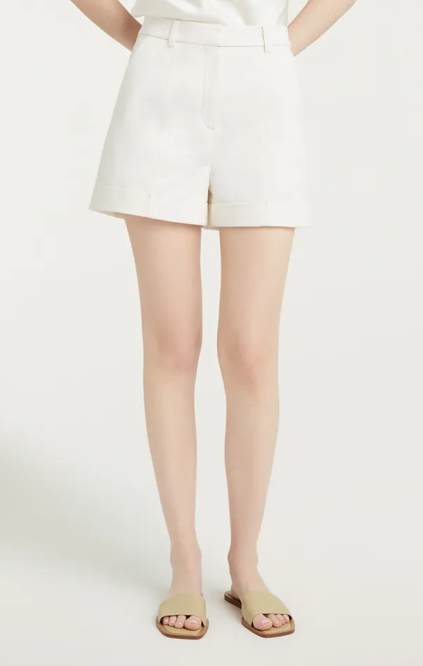 Shop Sateen Galena Short White Cinq Sept Shorts