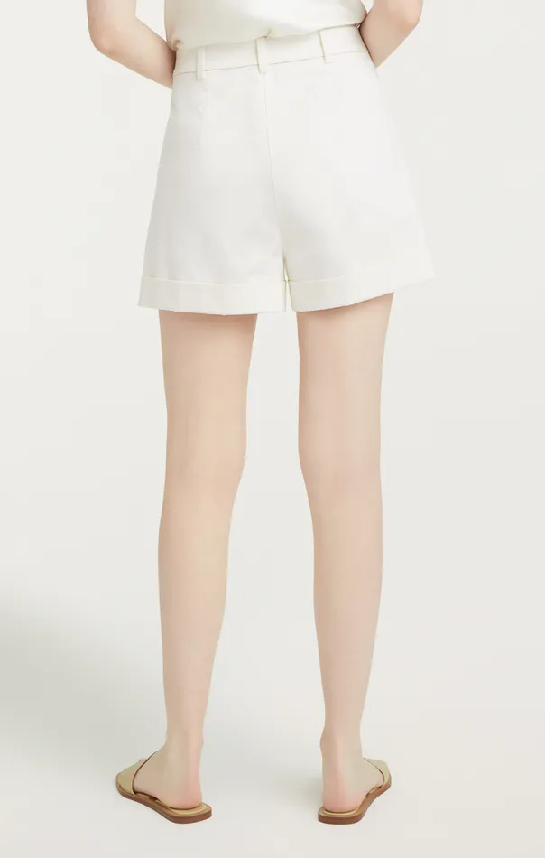 Shop Sateen Galena Short White Cinq Sept Shorts