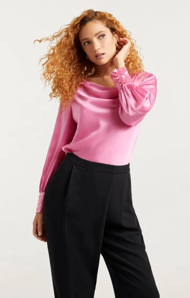 Shop Sequin Cuff Taylee Top Primrose Cinq Sept Long Sleeve Tops