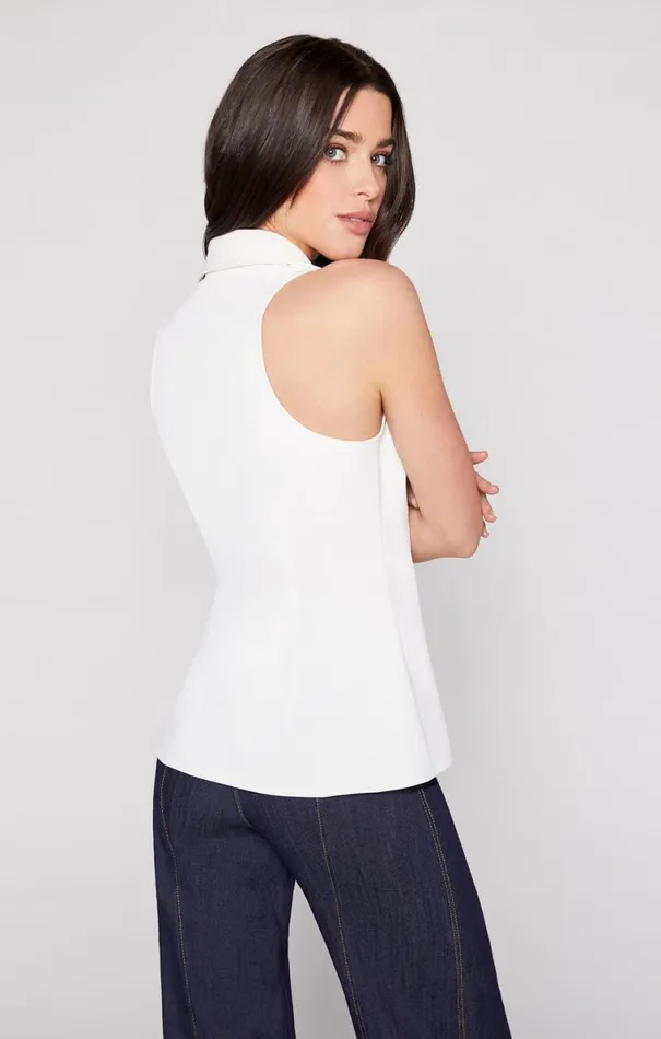 Shop Sleeveless Mckenna Top Ivory Cinq Sept Long Sleeve Tops