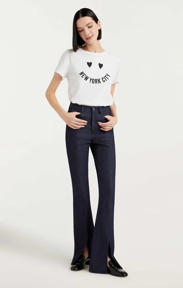 Shop Smiley New York Tee Whiteblack Cinq Sept Tees