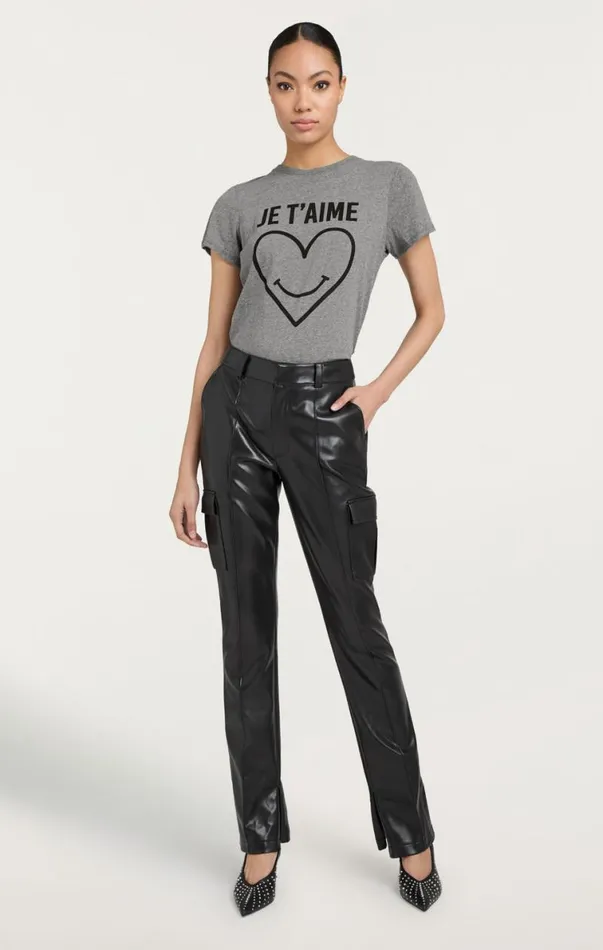 Shop Smiling Heart Tee Heather Greyblack Cinq Sept Tees