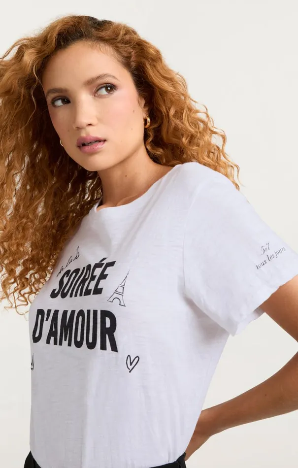 Shop Soiree D039amour Tee Whiteblack Cinq Sept Tees