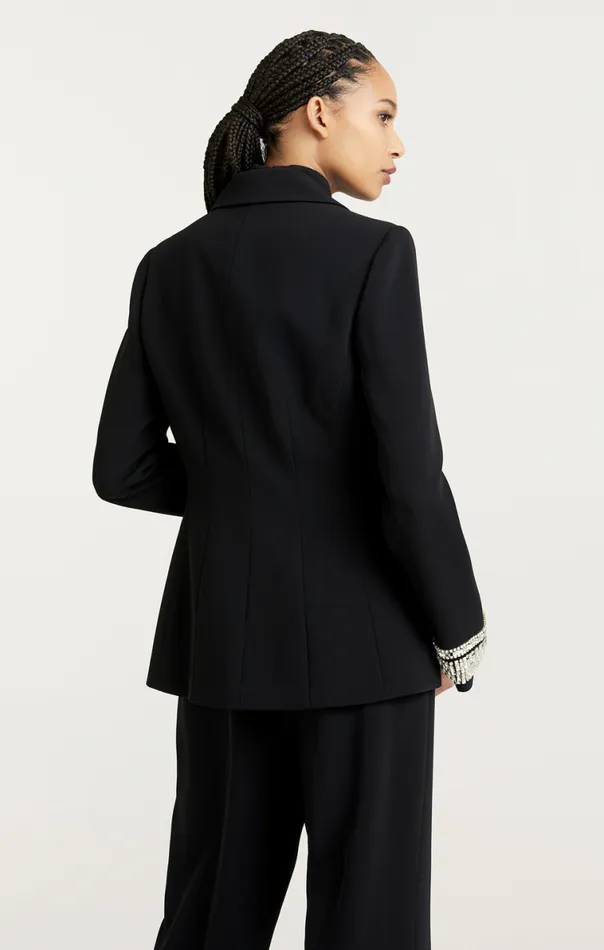 Shop Stacked Jewelry Embellished Cheyenne Blazer Black Cinq Sept Blazers
