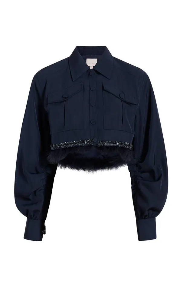Shop Suvi Jacket Navy Cinq Sept Outerwear