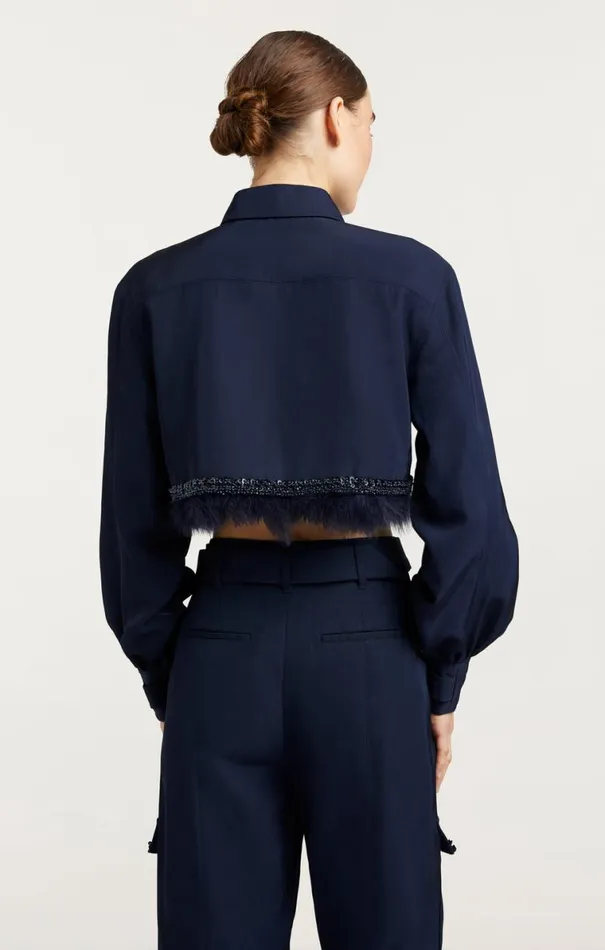 Shop Suvi Jacket Navy Cinq Sept Outerwear