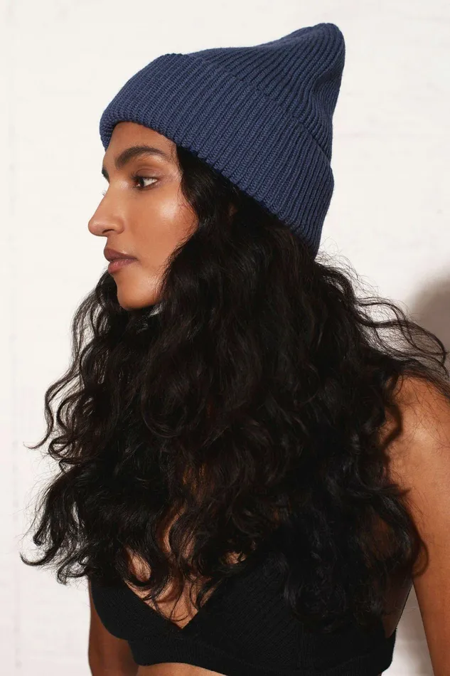Shop Sweaters and Knits Mara Hoffman Jacq Beanie Blue Shop Sweaters and Knits Mara Hoffman Jacq Beanie Blue