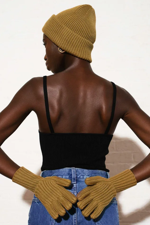 Shop Sweaters and Knits Mara Hoffman Jacq Beanie Brown Shop Sweaters and Knits Mara Hoffman Jacq Beanie Brown