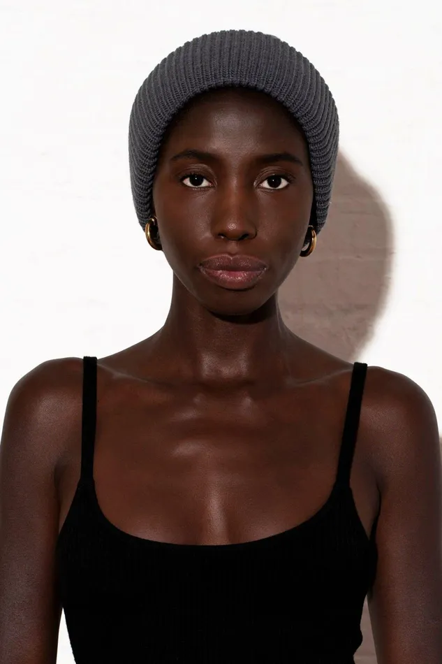 Shop Sweaters and Knits Mara Hoffman Jacq Beanie Grey Shop Sweaters and Knits Mara Hoffman Jacq Beanie Grey