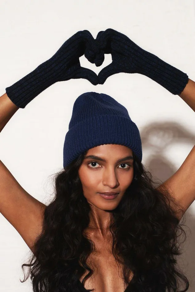 Shop Sweaters and Knits Mara Hoffman Rene Glove Blue Shop Sweaters and Knits Mara Hoffman Rene Glove Blue