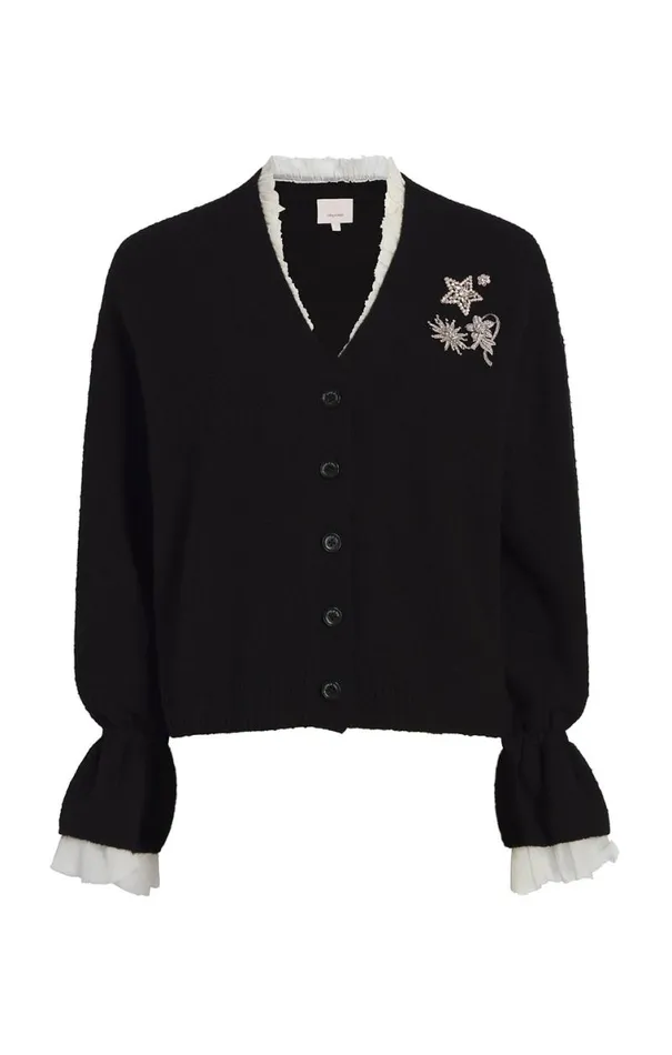 Shop Tayah Cardigan Blackivory Cinq Sept Long Sleeve Tops