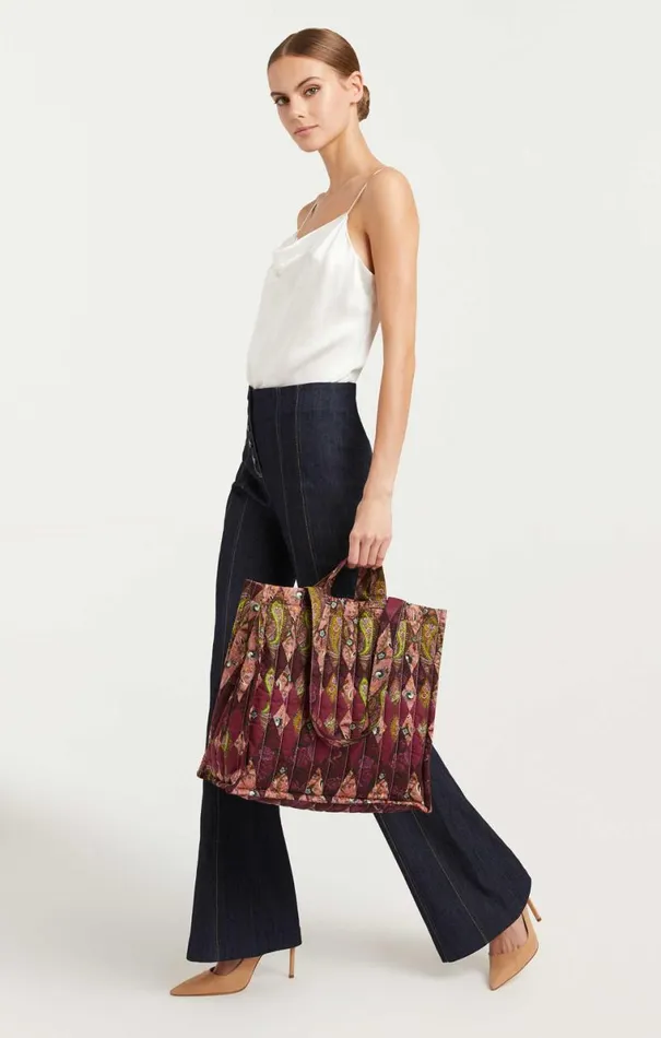 Shop Thea Patchwork Junith Bag Pale Rose Multi Cinq Sept Accessories