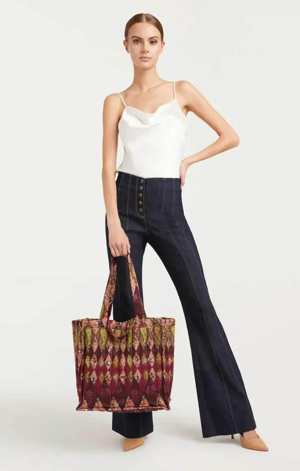 Shop Thea Patchwork Junith Bag Pale Rose Multi Cinq Sept Accessories