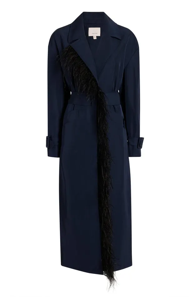 Shop Tillie Trench Navyblack Cinq Sept Outerwear