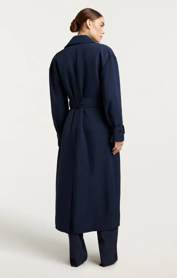 Shop Tillie Trench Navyblack Cinq Sept Outerwear