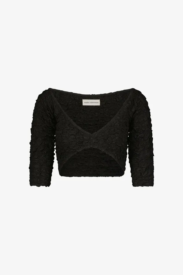 Shop Tops Mara Hoffman Aja Top Black