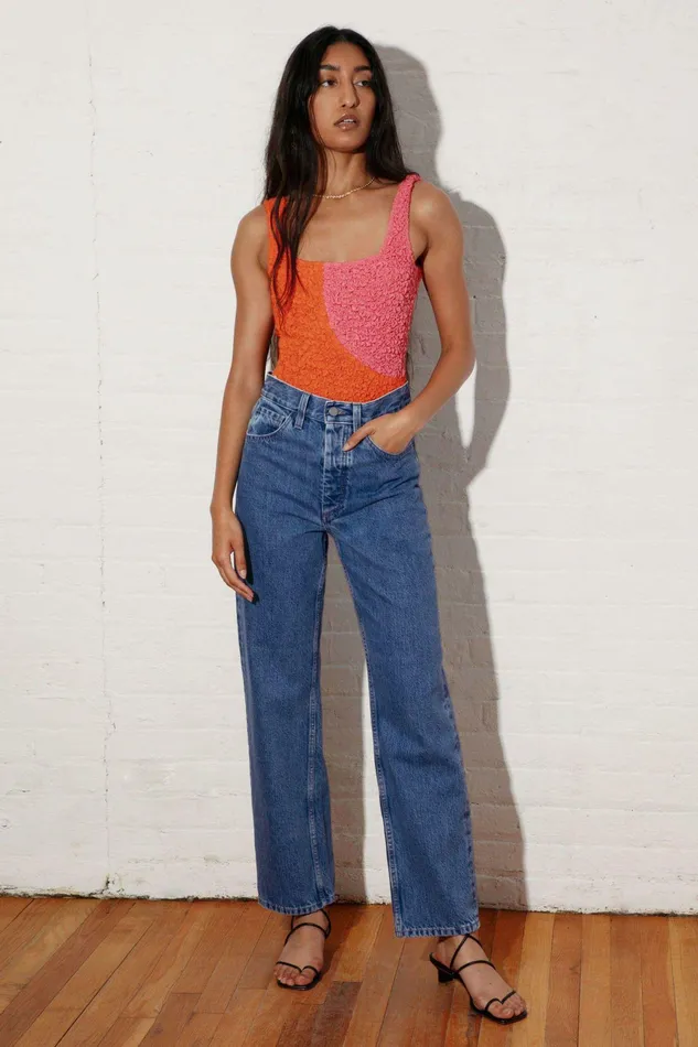 Shop Tops Mara Hoffman Isa Body Suit Orange Shop Tops Mara Hoffman Isa Body Suit Orange