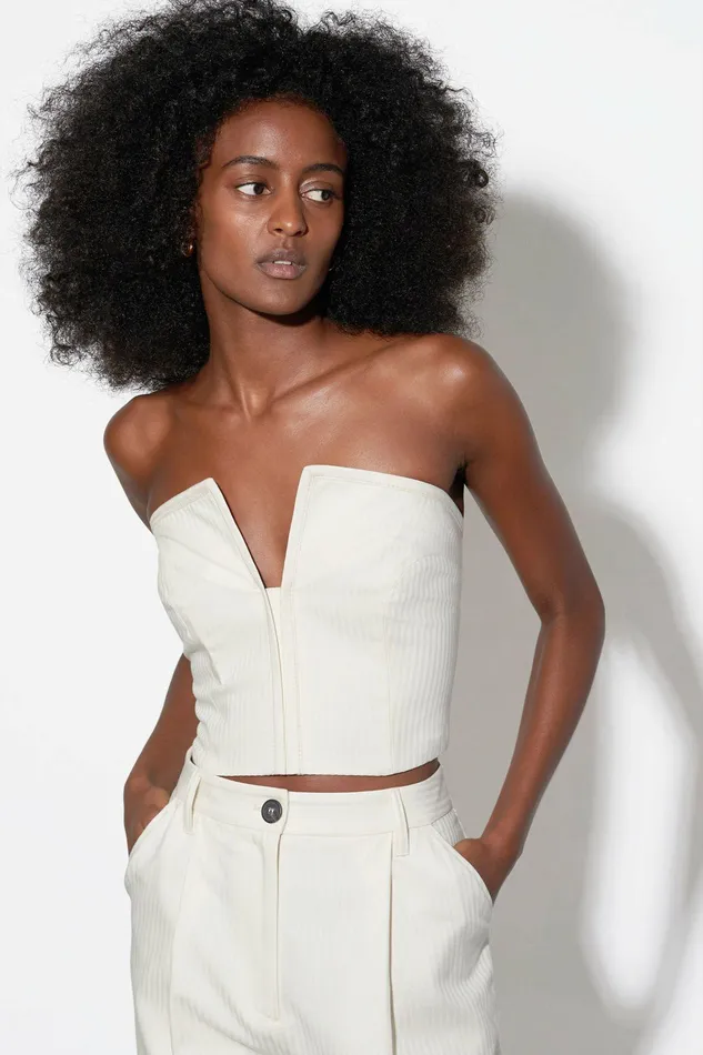 Shop Tops Mara Hoffman Layne Top Natural Shop Tops Mara Hoffman Layne Top Natural