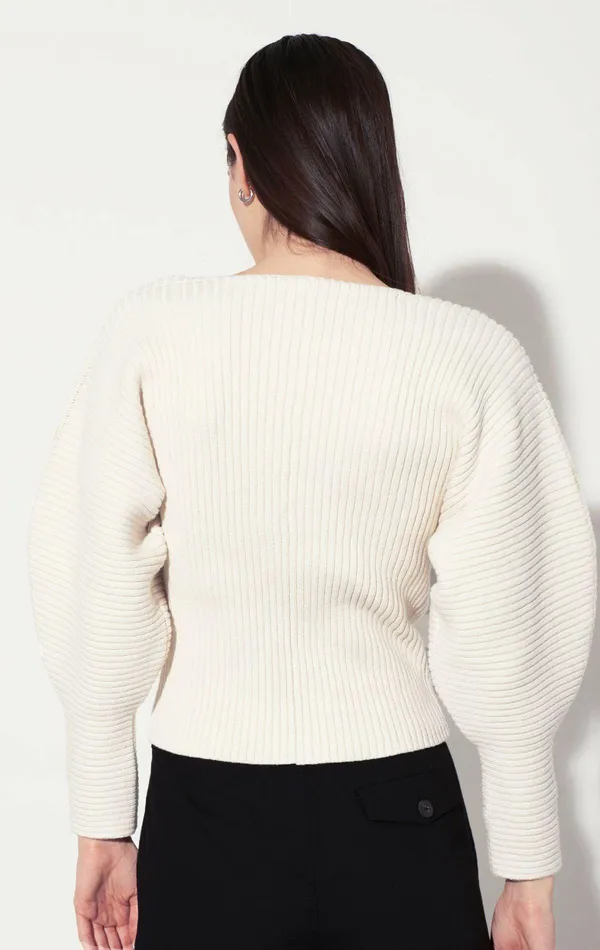 Shop Tops Mara Hoffman Olla Sweater Natural Shop Tops Mara Hoffman Olla Sweater Natural
