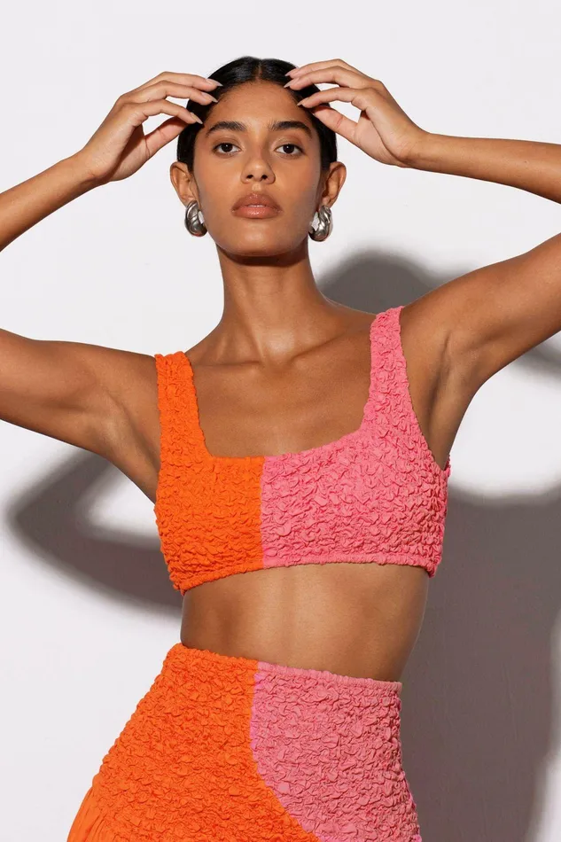 Shop Tops Mara Hoffman Shelly Top Orange Shop Tops Mara Hoffman Shelly Top Orange