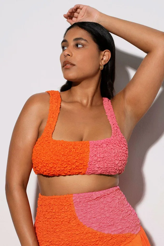 Shop Tops Mara Hoffman Shelly Top Orange Shop Tops Mara Hoffman Shelly Top Orange