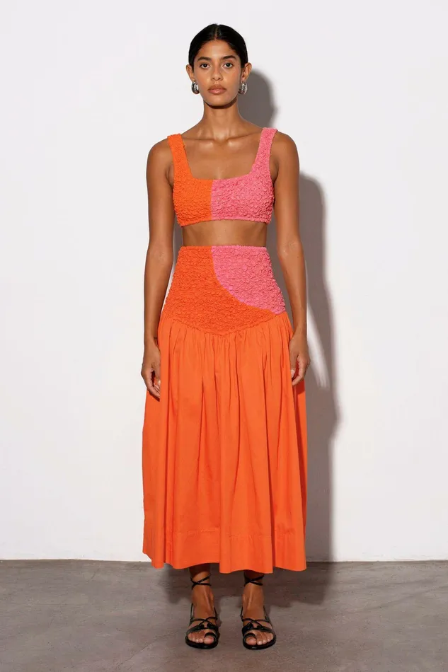 Shop Tops Mara Hoffman Shelly Top Orange Shop Tops Mara Hoffman Shelly Top Orange