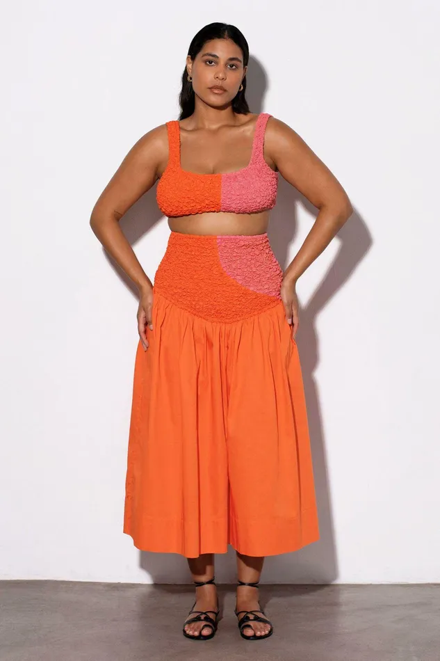 Shop Tops Mara Hoffman Shelly Top Orange Shop Tops Mara Hoffman Shelly Top Orange
