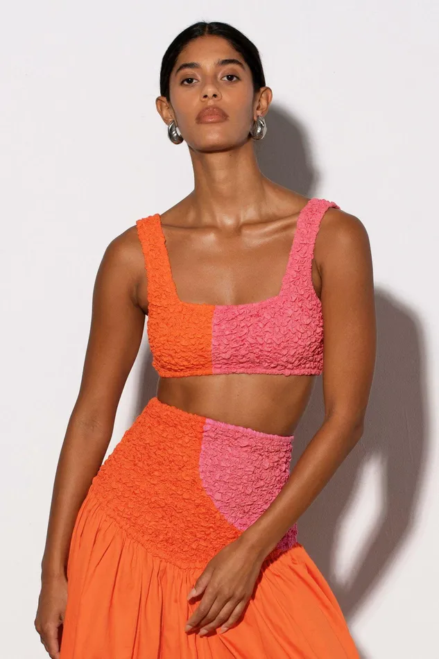 Shop Tops Mara Hoffman Shelly Top Orange Shop Tops Mara Hoffman Shelly Top Orange