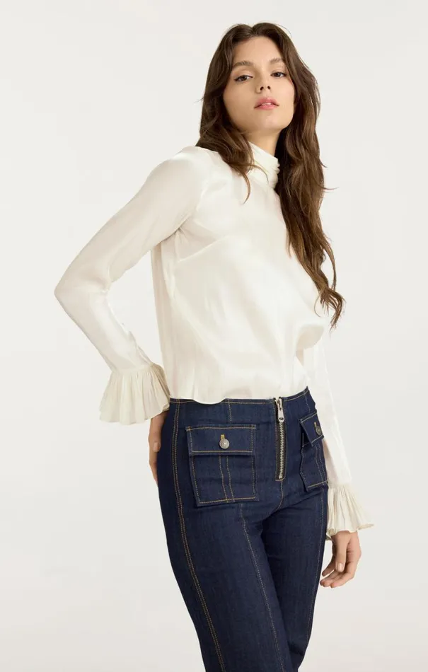 Shop Turner Top Ivory Cinq Sept Long Sleeve Tops