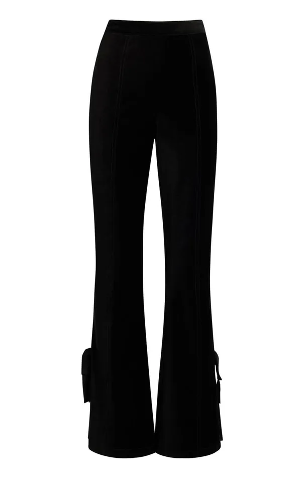 Shop Velvet Long Lou Pant Black Cinq Sept Pants