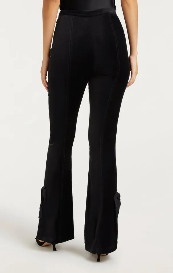 Shop Velvet Long Lou Pant Black Cinq Sept Pants