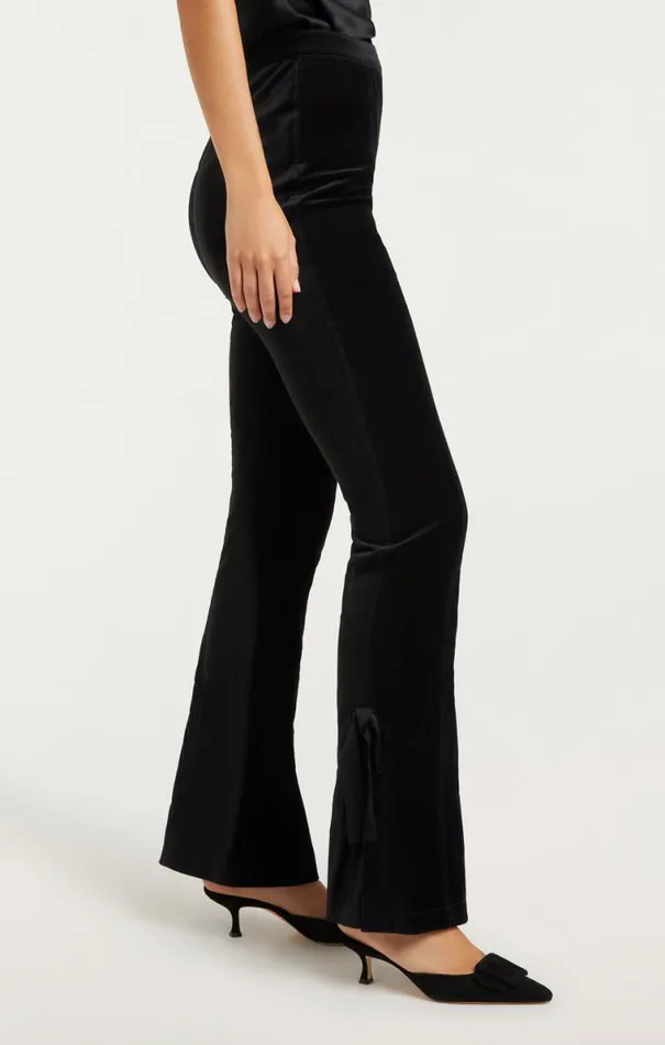 Shop Velvet Long Lou Pant Black Cinq Sept Pants