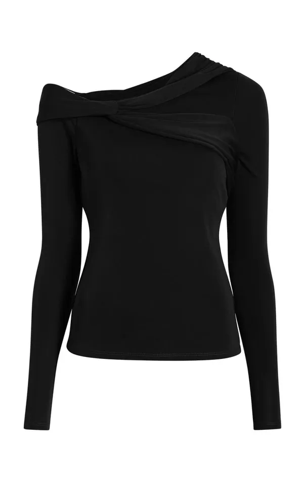 Shop Zaya Top Black Cinq Sept Long Sleeve Tops