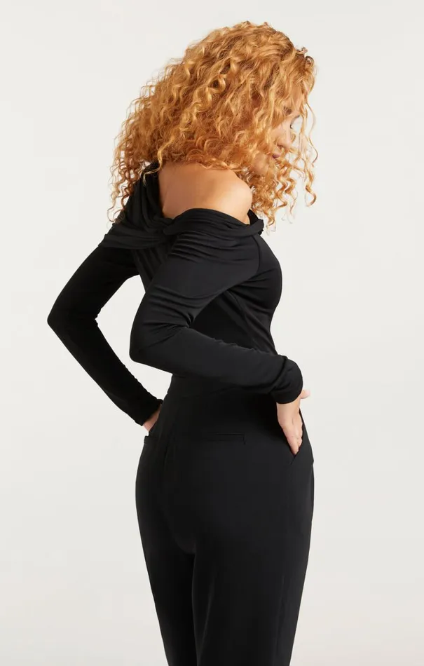Shop Zaya Top Black Cinq Sept Long Sleeve Tops