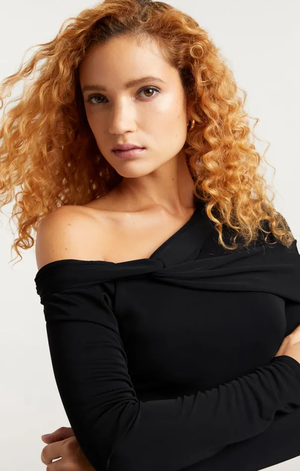 Shop Zaya Top Black Cinq Sept Long Sleeve Tops