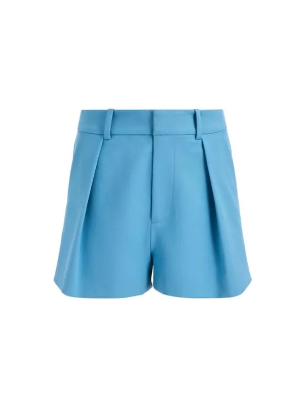 Shorts Women Alice Olivia GARY HIGH WAISTED FRONT PLEAT SHORT Oxford Blue