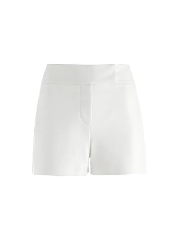 Shorts Women Alice Olivia MARA VEGAN LEATHER SHORT Ecru