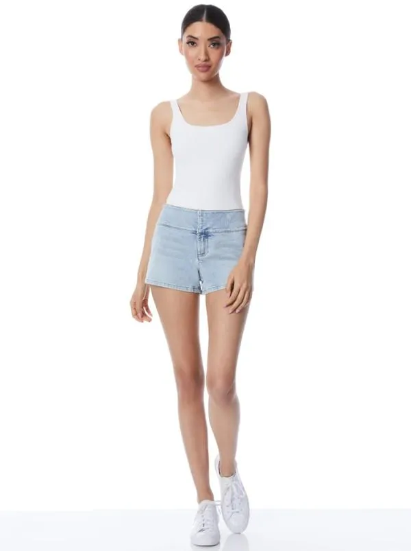 Shorts Women Alice Olivia OLIVIA JEAN SHORT Rockstar Blue