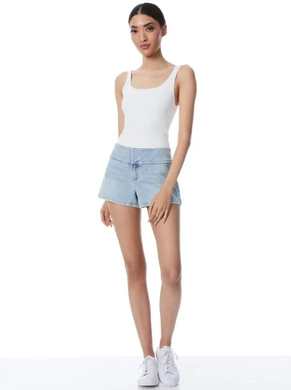 Shorts Women Alice Olivia OLIVIA JEAN SHORT Rockstar Blue