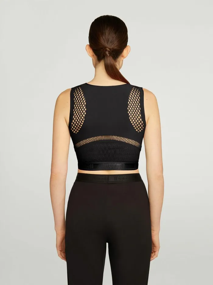 Shuri Crop Top Black Women Wolford Tops