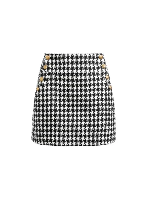 Skirts Women Alice Olivia DONALD SIDE BUTTON SKIRT Blackoff White
