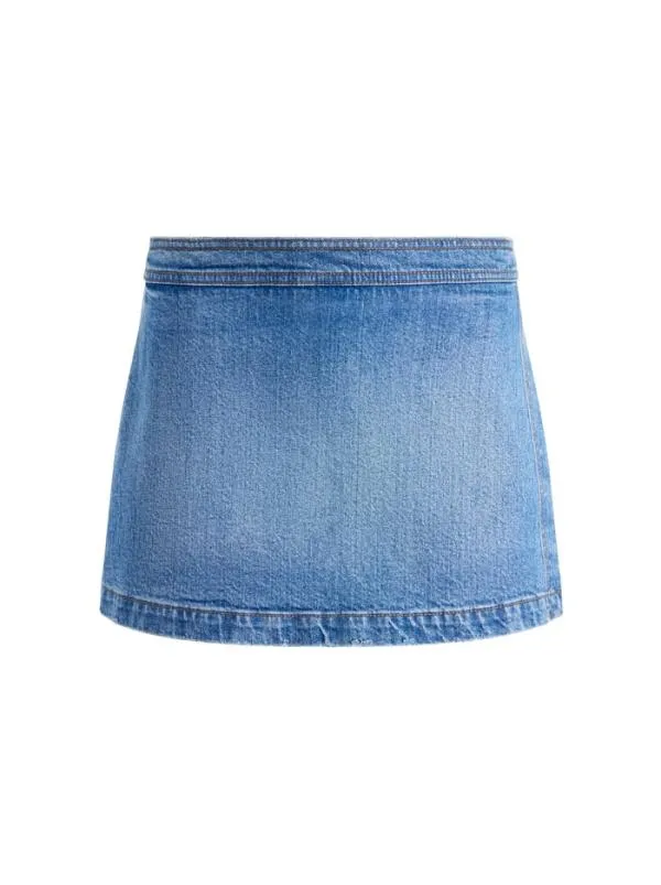 Skirts Women Alice Olivia LAKELYN DENIM SKORT Ivy Blue
