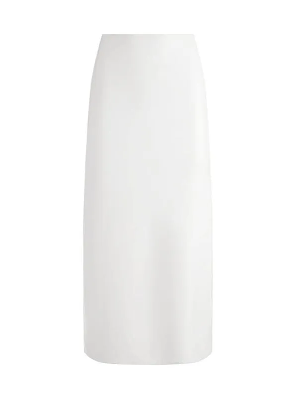 Skirts Women Alice Olivia MAEVE VEGAN LEATHER MIDI SKIRT Off White