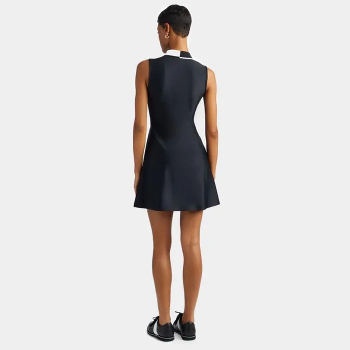 Skorts and Dresses Women GFORE CONTRAST COLLAR TECH NYLON QUARTER ZIP DRESS Onyx